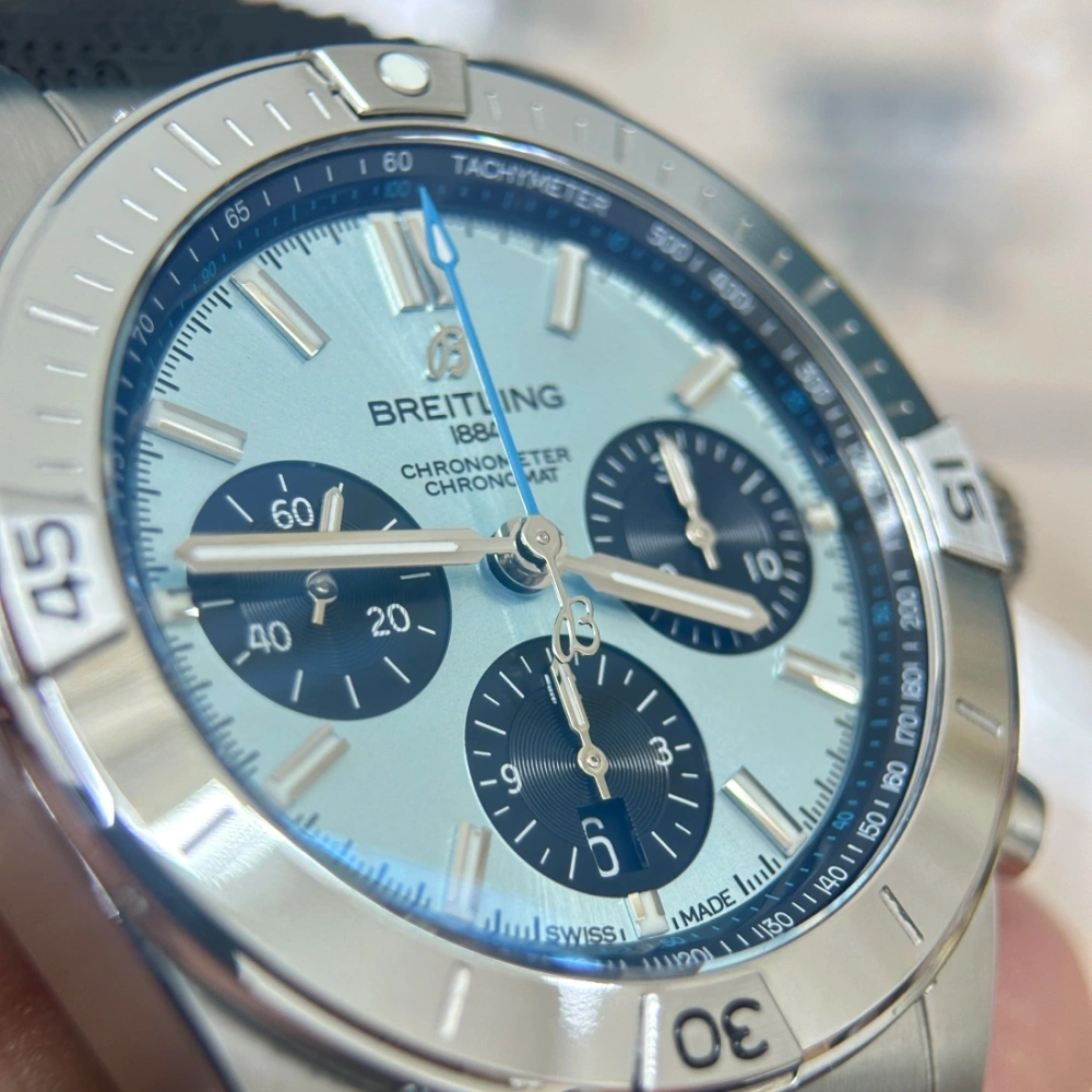 BLS factory 廠 BREITLING 百年靈 計時 B01 子彈頭 冰藍面  42MM 7750機芯
