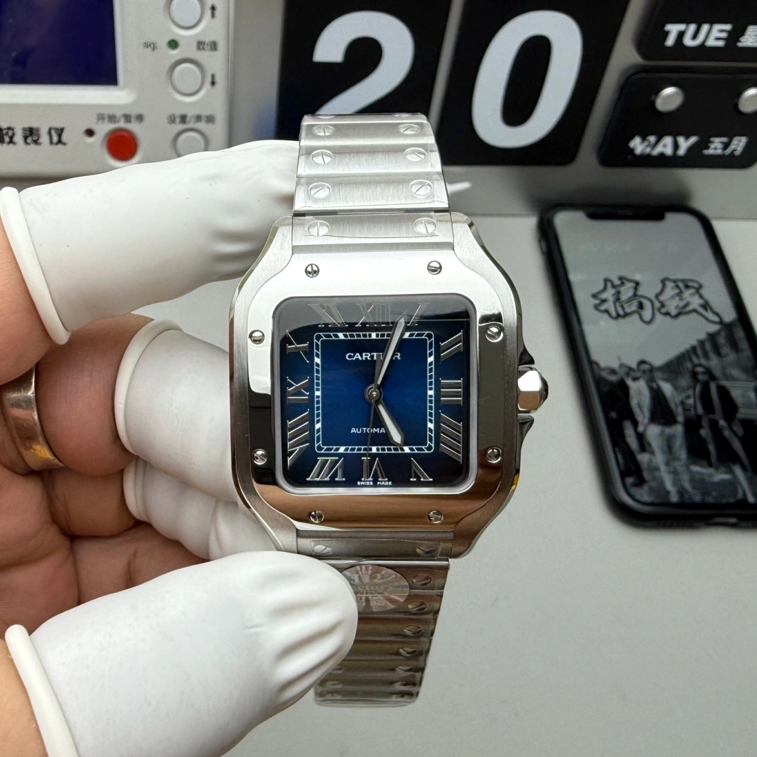 BV 廠 卡地亞 CARTIER 山度士WSSA0071 中號 39.8MM 快拆錶帶 香港面交