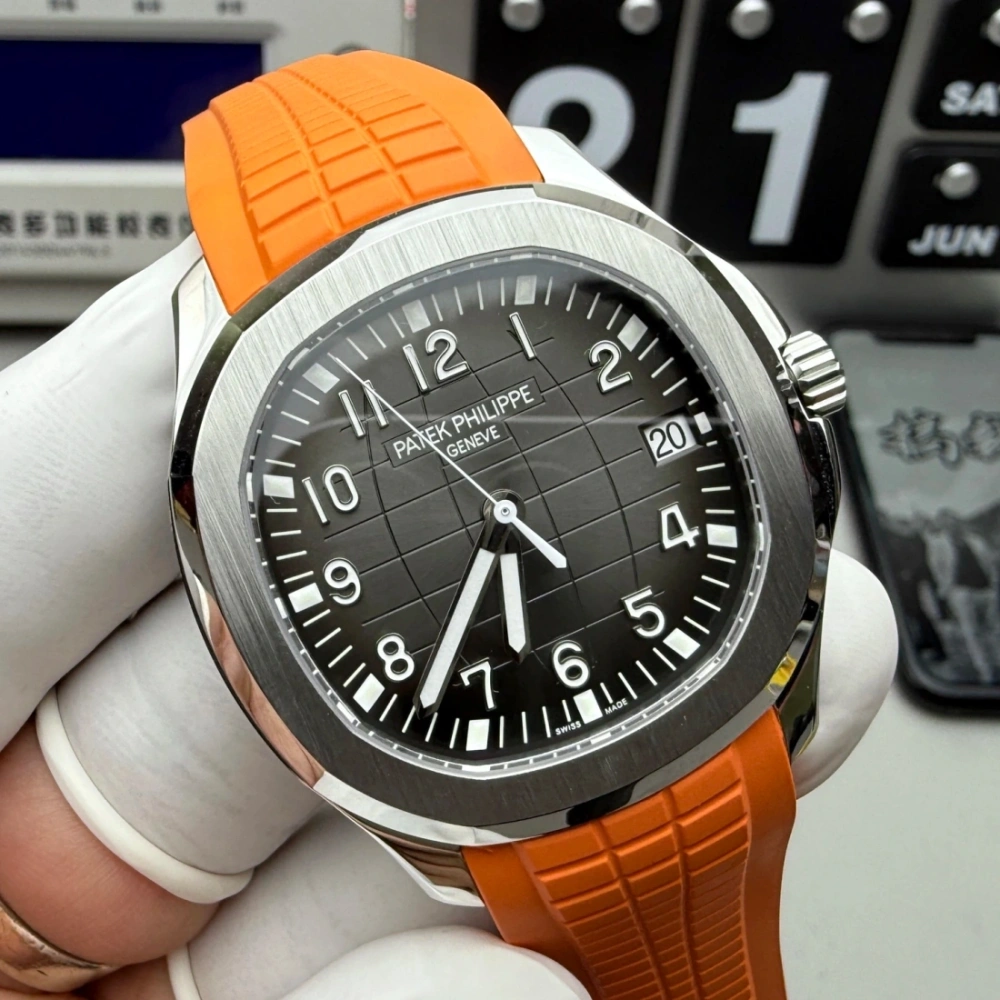3K factory 廠  PATEK PHILIPPE 百達翡麗 PP 5167 灰面 橙膠帶手雷 330一體機芯 香港面交