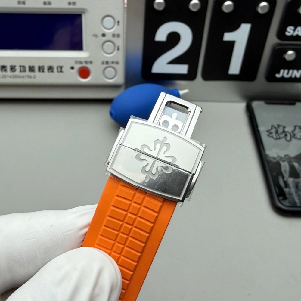 3K factory 廠  PATEK PHILIPPE 百達翡麗 PP 5167 灰面 橙膠帶手雷 330一體機芯 香港面交