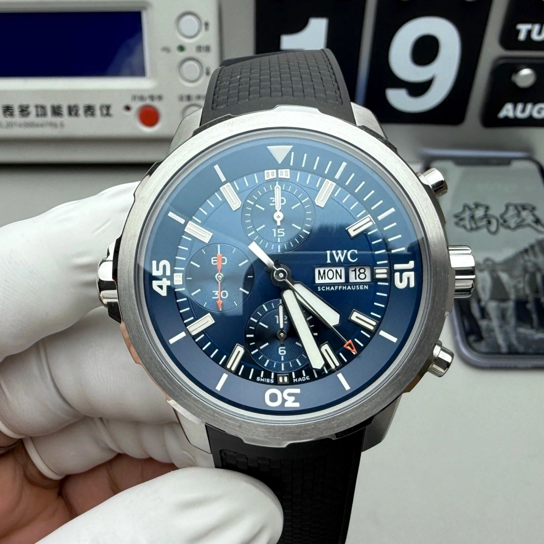 APS factory APS廠 IWC 萬國 海洋計時碼錶 鯊魚計時 鯊魚計時 藍色 香港面交