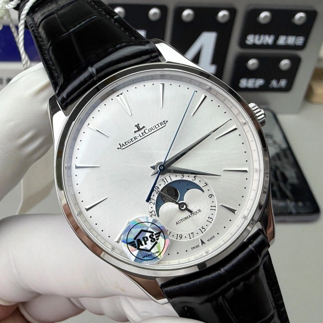 APS 廠 Jaeger-LeCoultre 積家 JC 超薄大師 月相大師 Q1368430 39MM CAL.925機芯 香港面交
