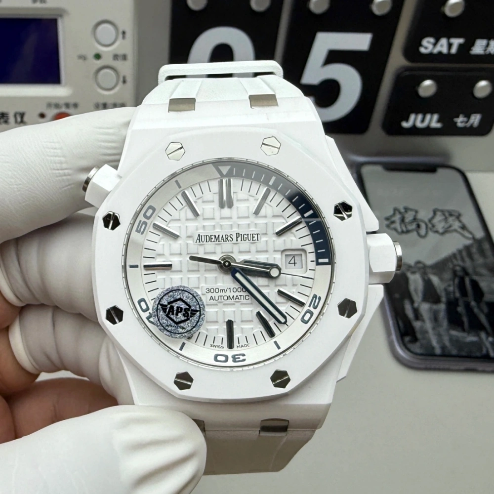 APS廠 Audemars Piguet AP 愛彼Royal Oak - 15707 白陶瓷皇家橡树15707陶瓷款一体机芯打造 香港可面交