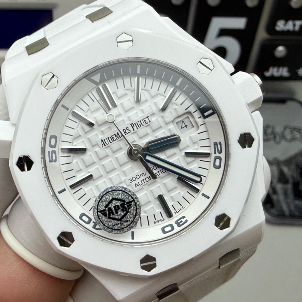 APS廠 Audemars Piguet AP 愛彼Royal Oak - 15707 白陶瓷皇家橡树15707陶瓷款一体机芯打造 香港可面交