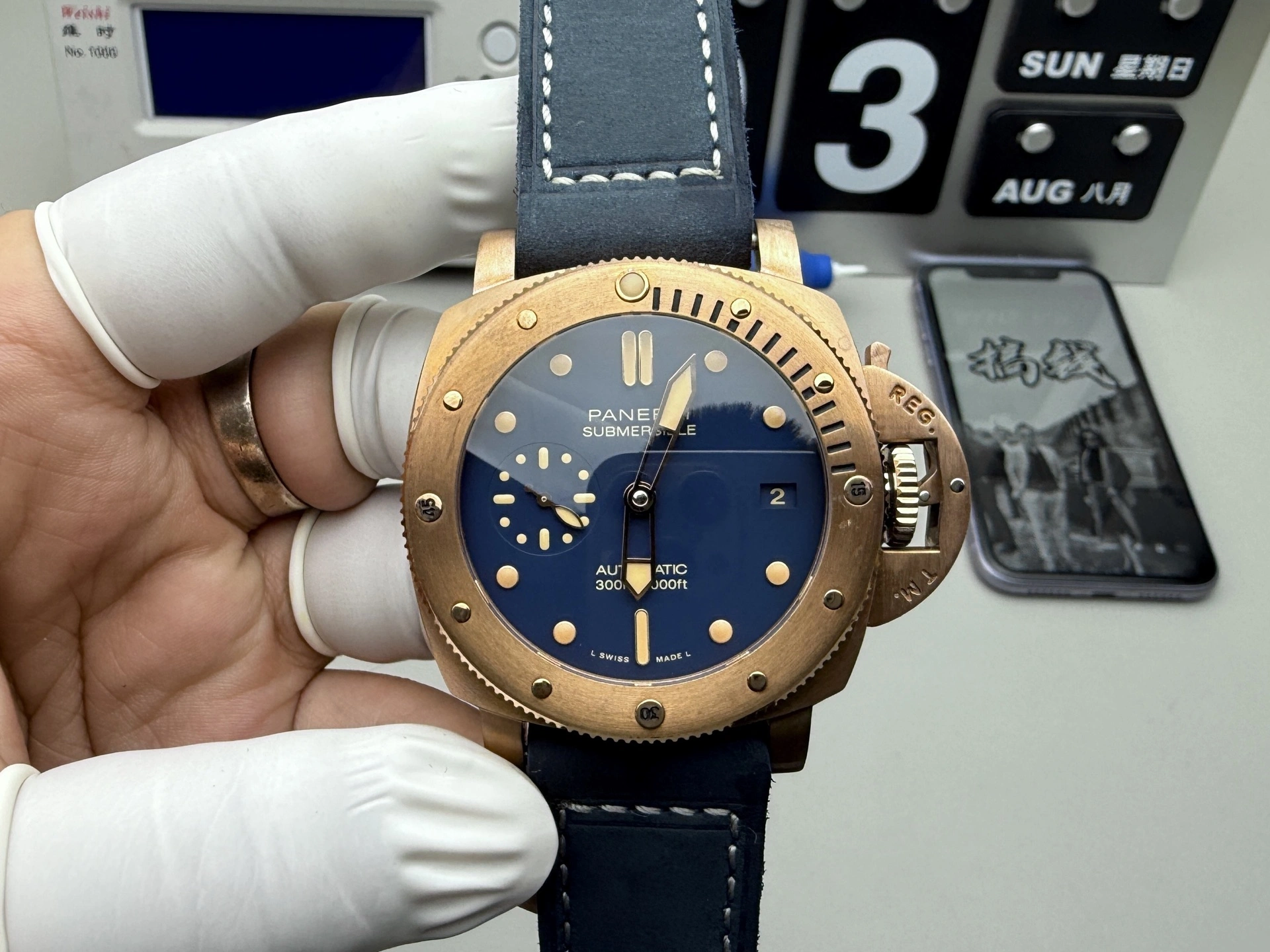 VS廠 (SBF廠) 沛納海 PAM01074 小手腕专属 青铜腕表 42mm P仔 香港面交