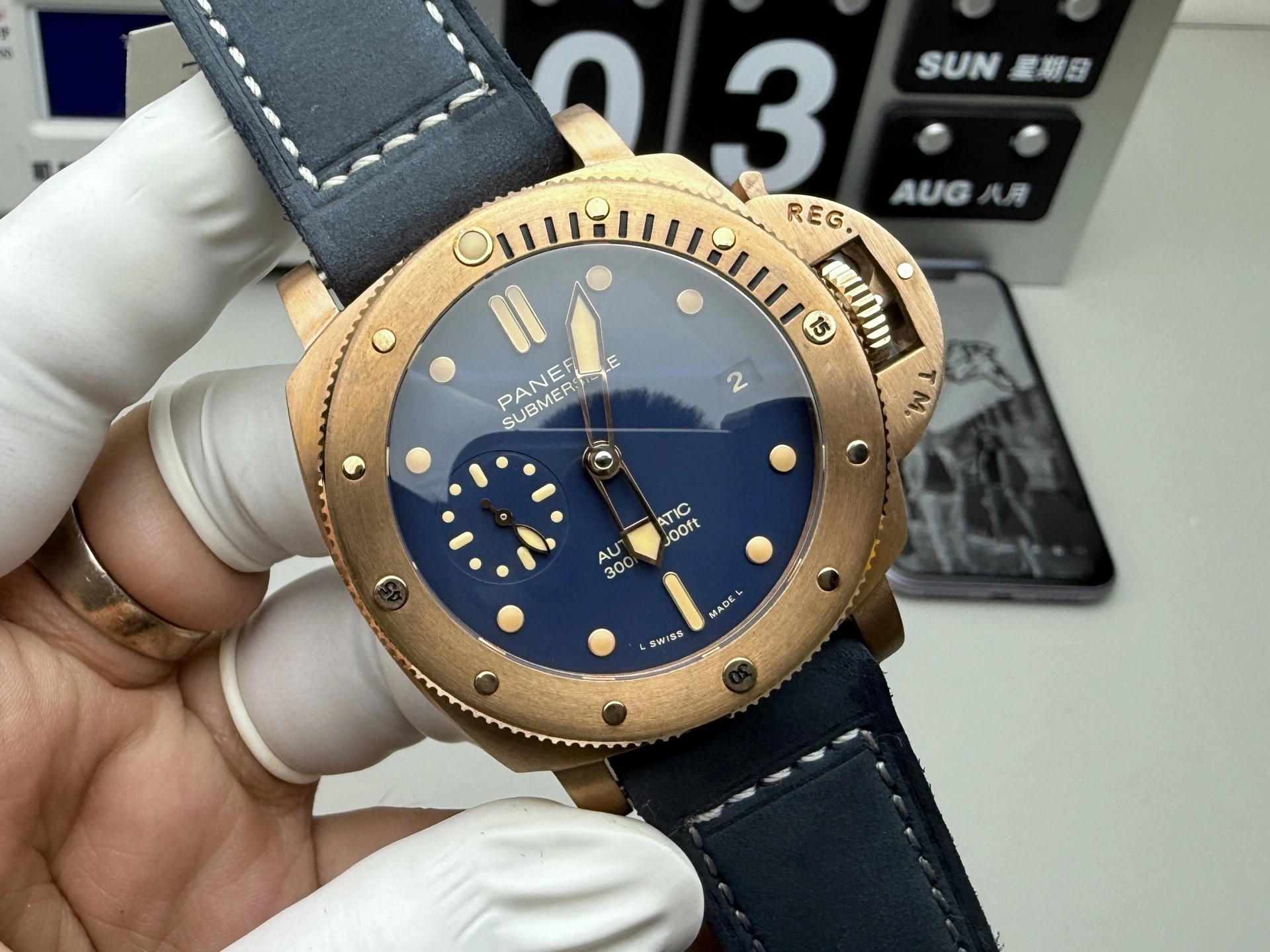 VS廠 (SBF廠) 沛納海 PAM01074 小手腕专属 青铜腕表 42mm P仔 香港面交