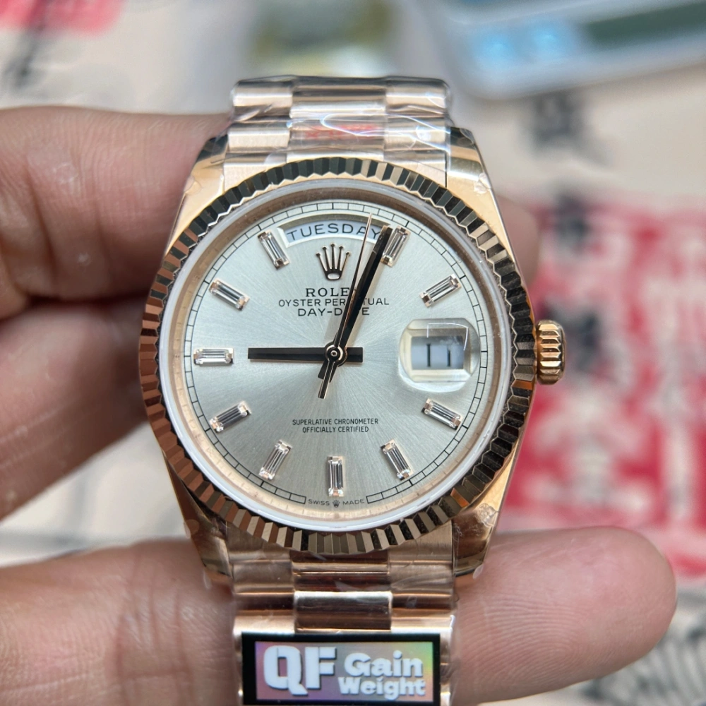QF factory 廠 ROLEX 勞力士星期日志 DAY-DATE DD 3255 2836 兩種機芯 配重版 36MM 玫瑰金