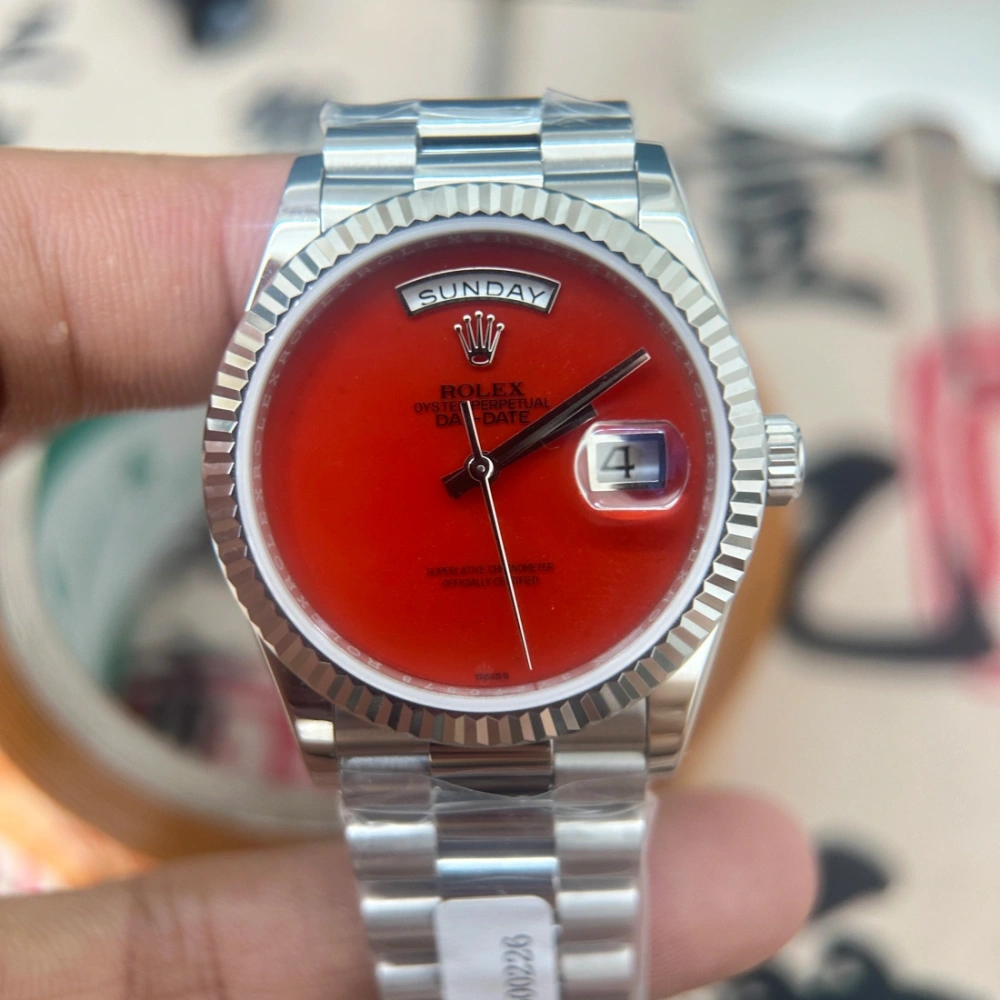 包金改裝rolex 勞力士 DD 2836機芯 紅色無定天書 36MM