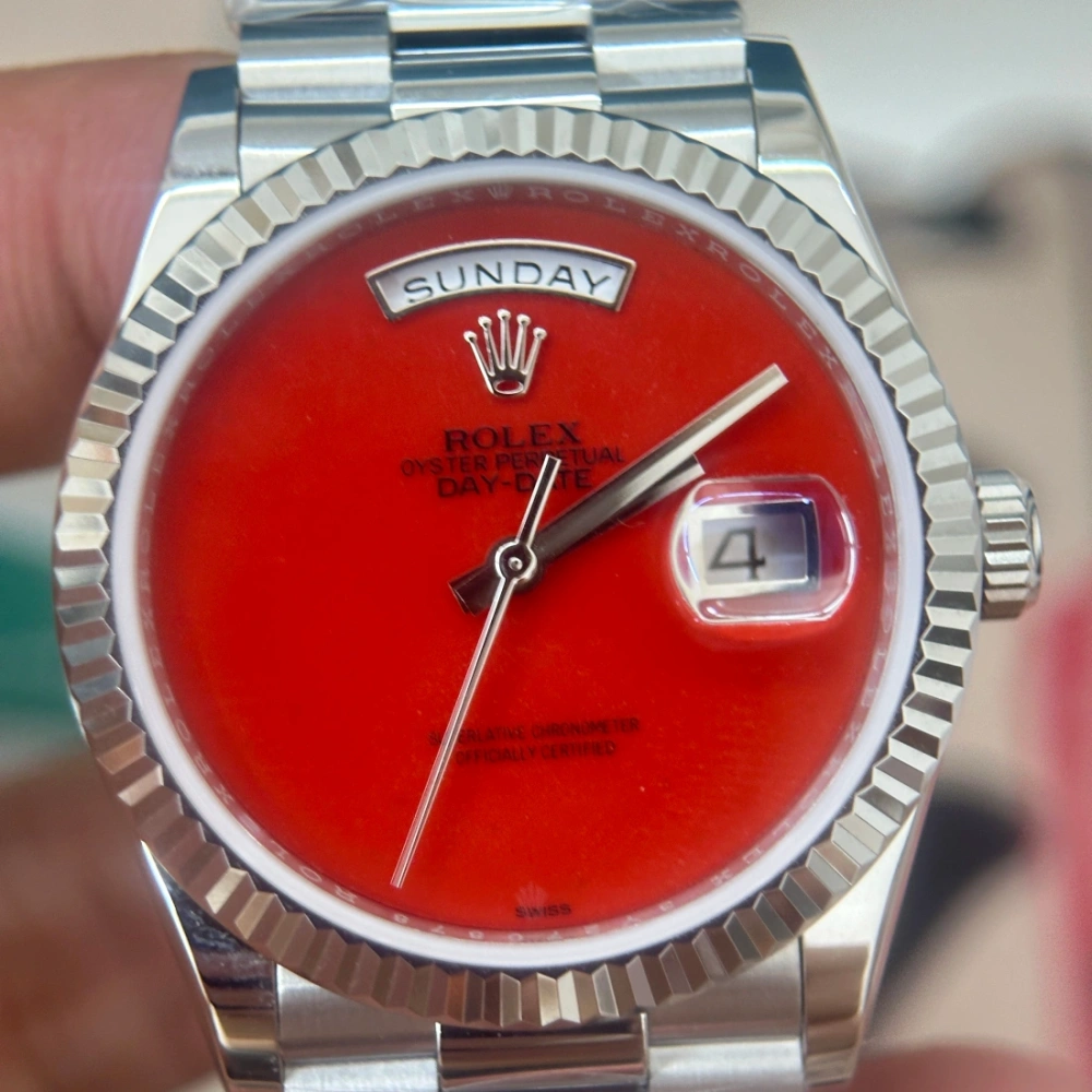包金改裝rolex 勞力士 DD 2836機芯 紅色無定天書 36MM