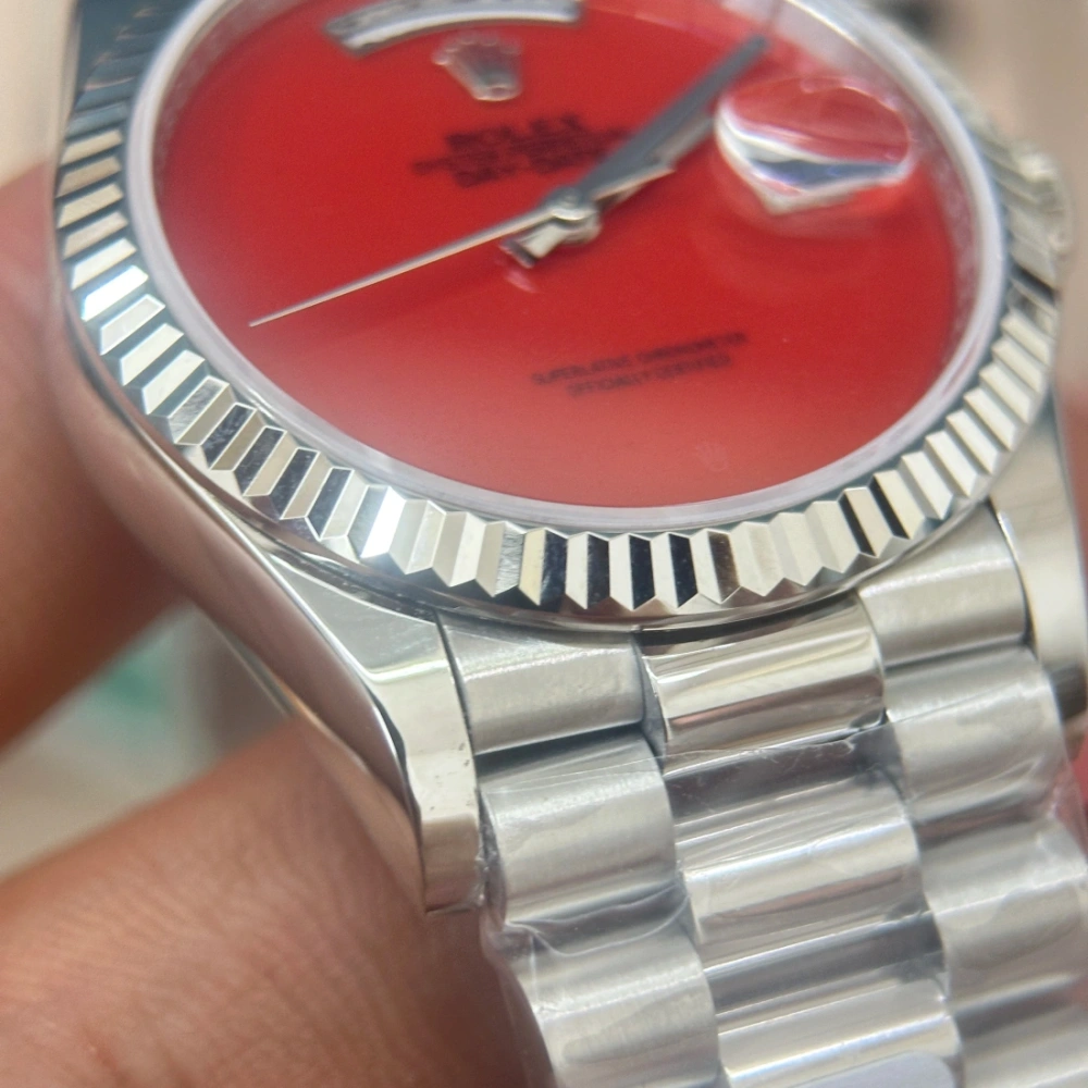 包金改裝rolex 勞力士 DD 2836機芯 紅色無定天書 36MM