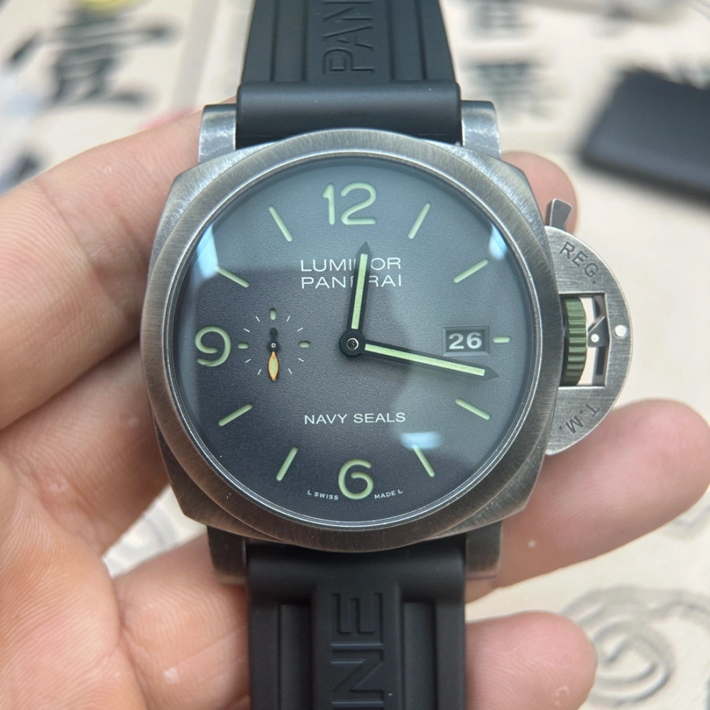 VS廠 Panerai Luminor Marina Navy SEALs腕錶 PAM 1412 44毫米 Brunito精鋼