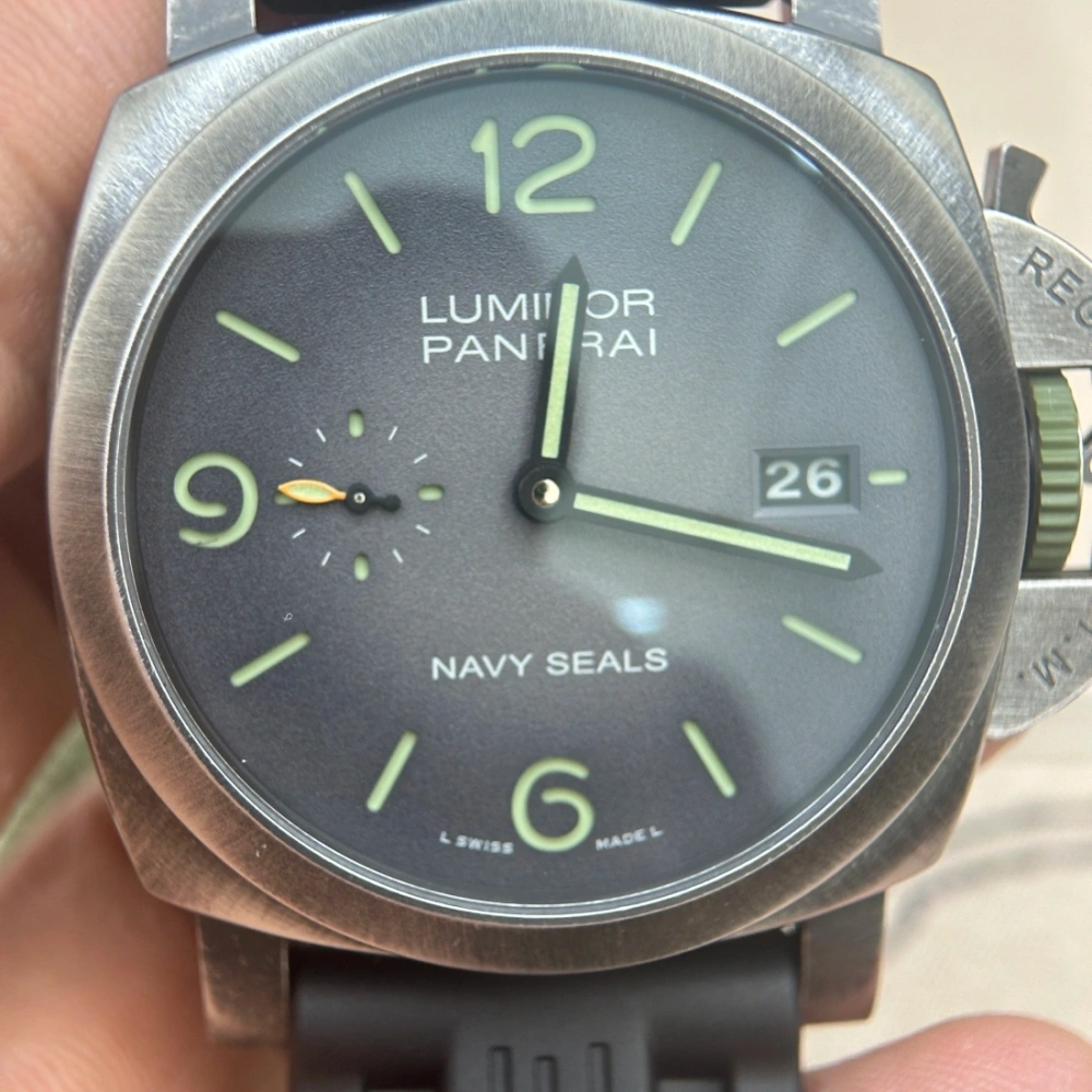 VS廠 Panerai Luminor Marina Navy SEALs腕錶 PAM 1412 44毫米 Brunito精鋼