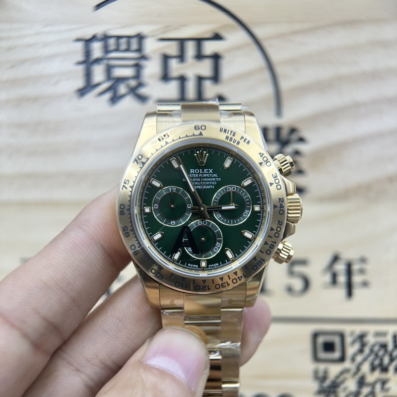 VS廠 勞力士 ROLEX 迪通拿 DAYTONA 劳力士宇宙计型迪通拿系列m116508-0013腕表 綠金迪 4130機芯 V3配重版