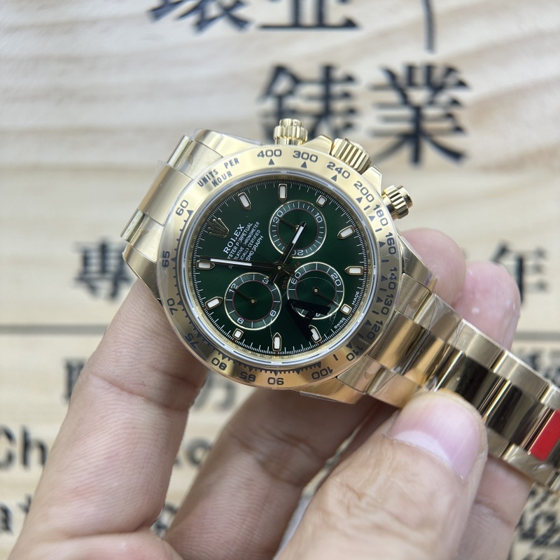 VS廠 勞力士 ROLEX 迪通拿 DAYTONA 劳力士宇宙计型迪通拿系列m116508-0013腕表 綠金迪 4130機芯 V3配重版