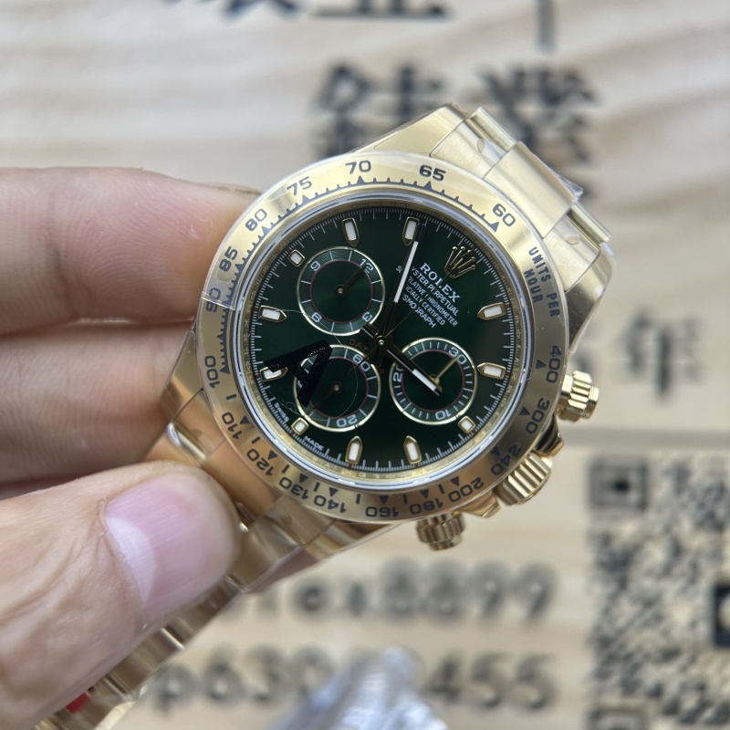VS廠 勞力士 ROLEX 迪通拿 DAYTONA 劳力士宇宙计型迪通拿系列m116508-0013腕表 綠金迪 4130機芯 V3配重版