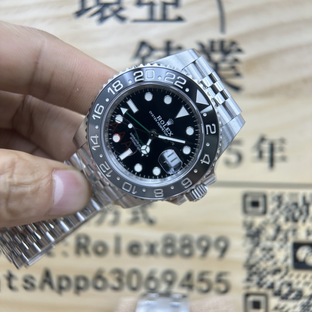 VS廠 頂級複刻手錶 ROLEX 勞力士 GMT 126710 黑灰圈 皮蛋圈 丹東3285機芯 40MM 香港可面交