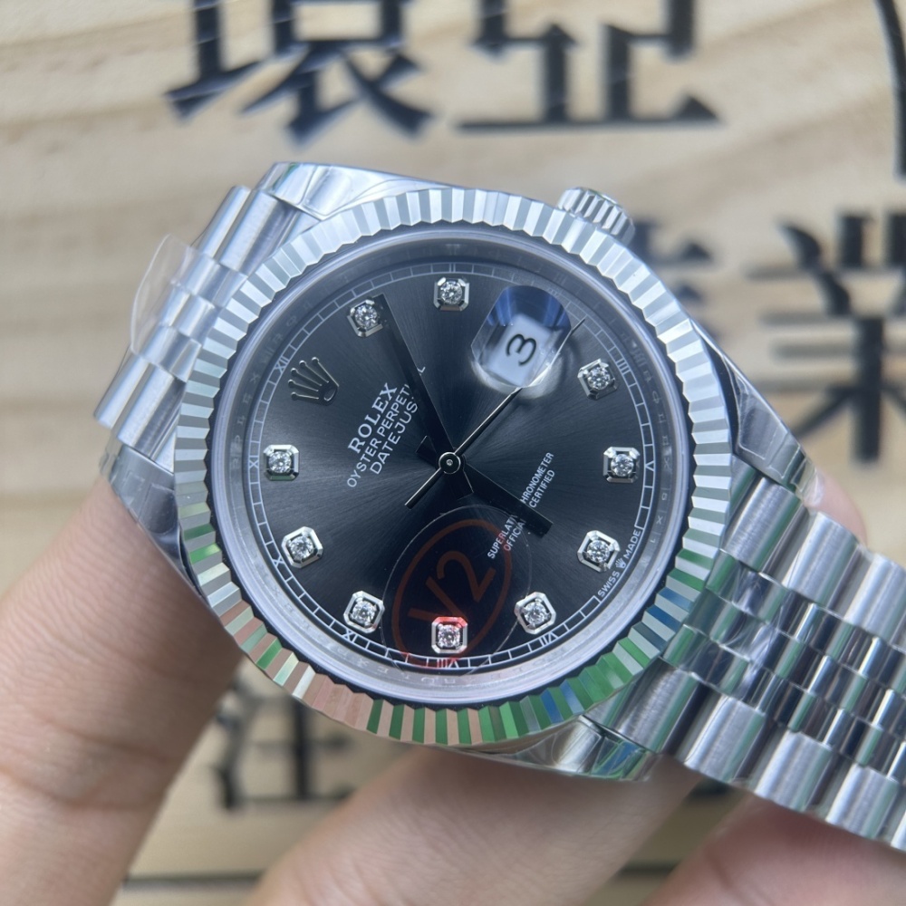 VS廠 超級複刻手錶 ROLEX DATE JUST 勞力士 日志型 m126334-0006 灰面 鉆刻 灰鉆日志 3235機芯 v2 香港可面交