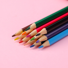 慕慧12色三角杆软木高级芯儿童书写绘画彩铅卡通熊猫彩盒包装