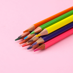 慕慧12色三角杆软木高级芯儿童书写绘画彩铅卡通动物彩盒包装