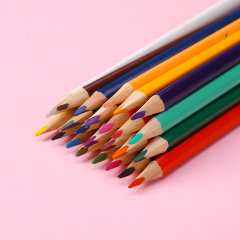 慕慧24色六角杆软木高级芯儿童书写绘画彩铅四色卡通彩盒包装