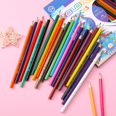 慕慧24色六角杆软木高级芯儿童书写绘画彩铅四色卡通彩盒包装