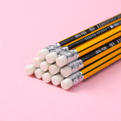 Lápiz borrador hexagonal de madera de arce Muhui HB (paquete de 12)