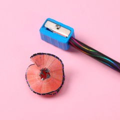 Muhui HB 白杨木红色圆杆皮铅笔，12支装纸盒