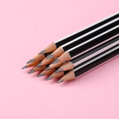 慕慧黑色2B三角杆杨木抽绳铅笔12个纸盒