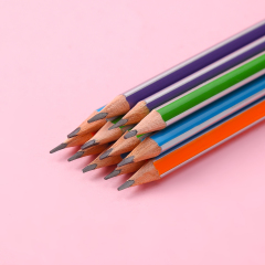 Muhui HB 三角棒软木橡皮铅笔 12支装，2.2mm 笔芯