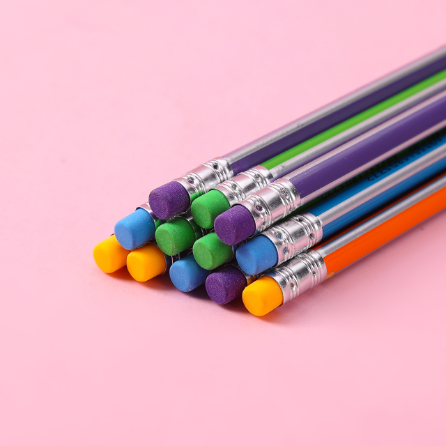 Muhui HB 三角棒软木橡皮铅笔 12支装，2.2mm 笔芯