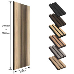 Technical Wooden Slat Acoustic Wall Panels 605x22mm
