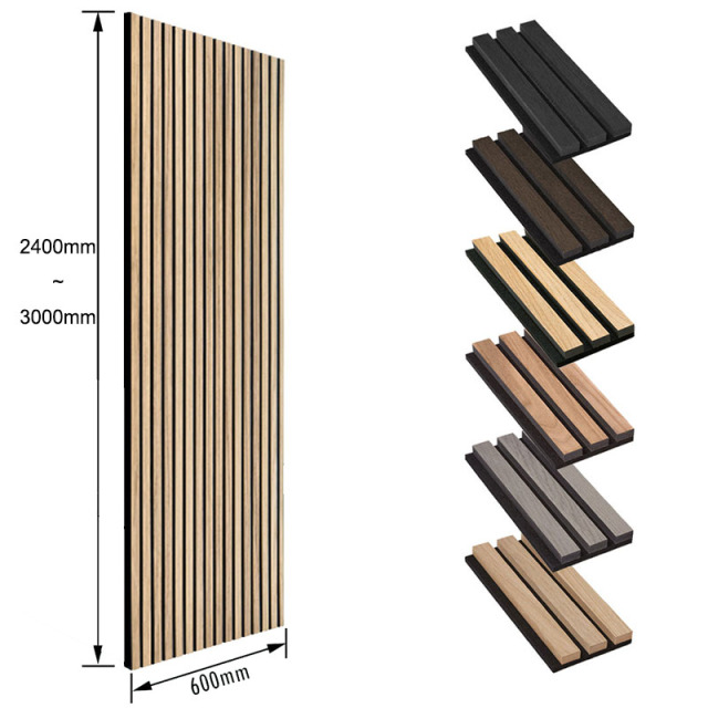 Technical Wooden Slat Acoustic Wall Panels 605x22mm