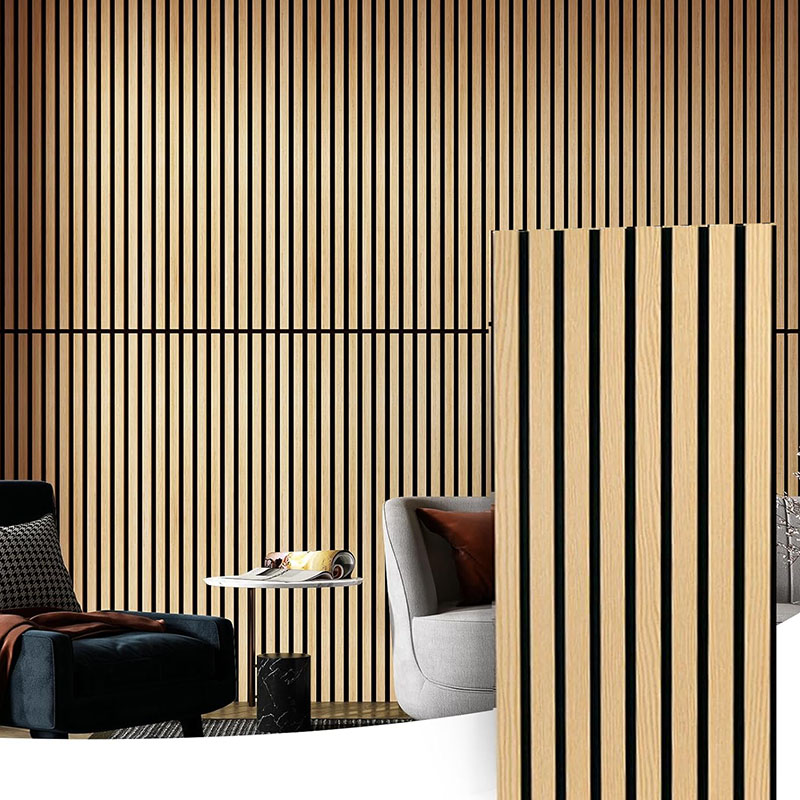 PVC Veneer Acoustic Wall Panel 605x22mm