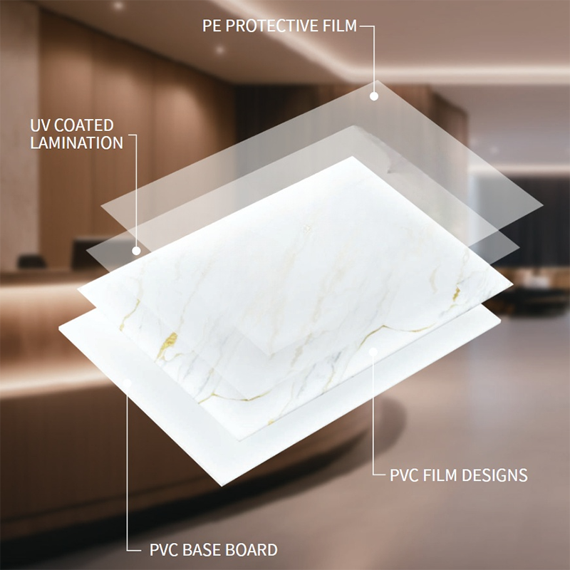 Good Quality PVC Marble Sheet 1220x2400mm