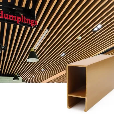 Cheap but Good Coated WPC Ceiling 100x40mm