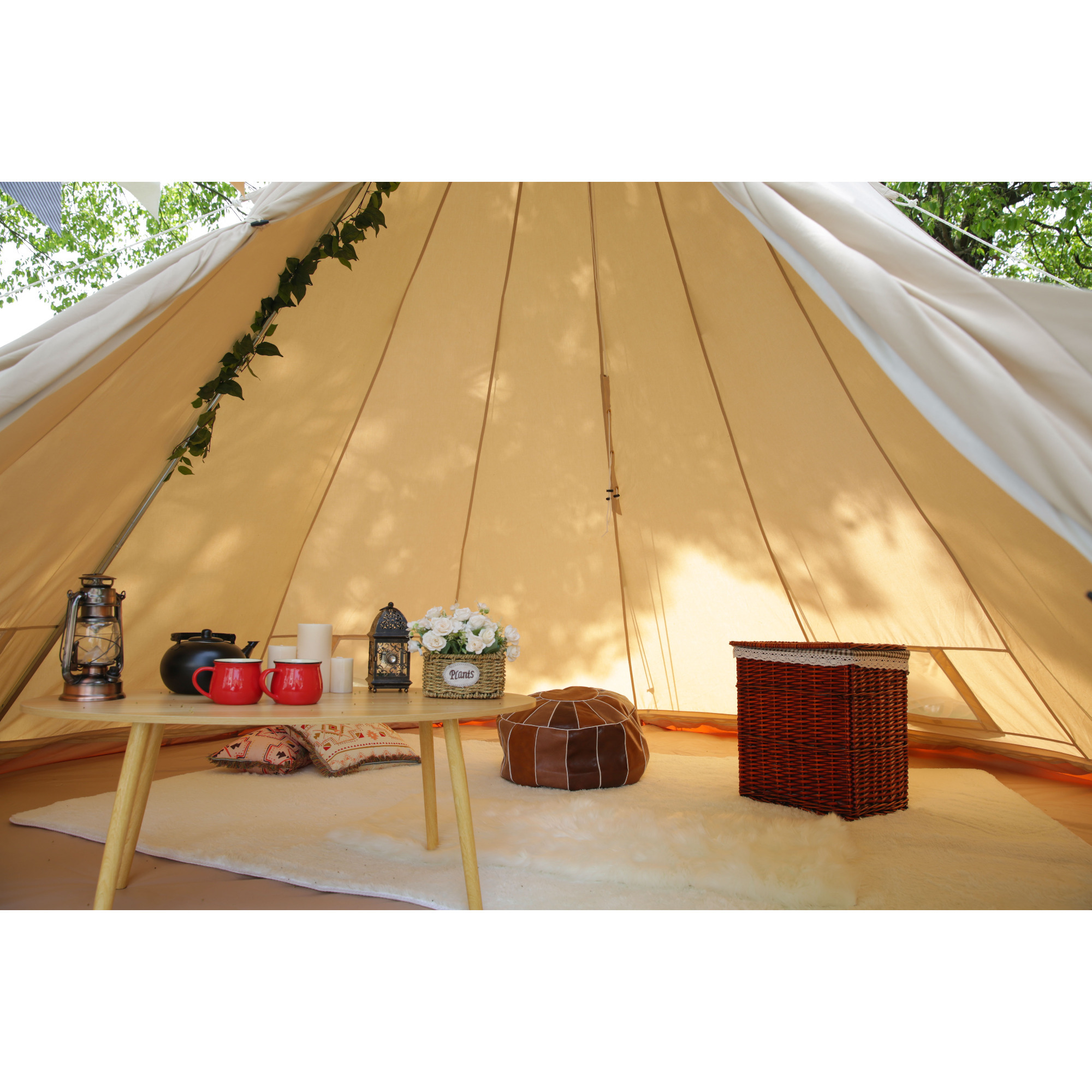 4m Canvas Teepee Tent(A type pole)