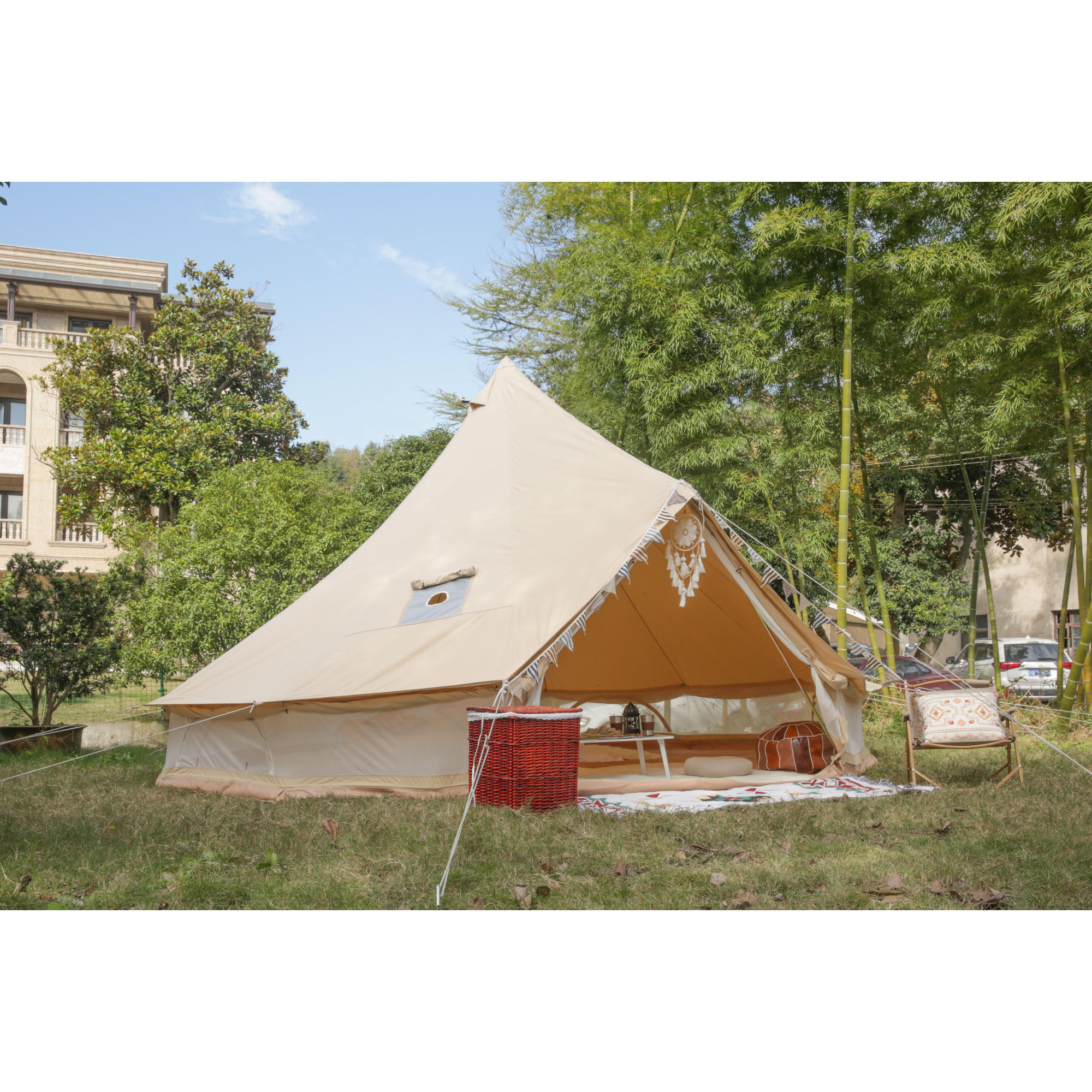 5m Double Wall Canvas Bell Tent