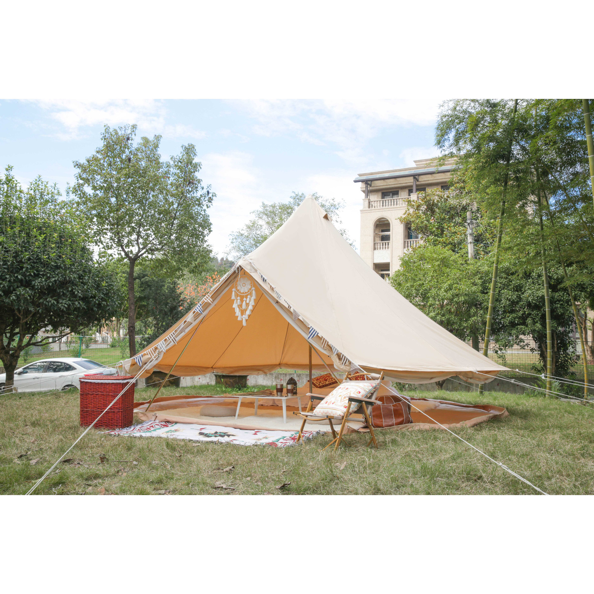 5m Double Wall Canvas Bell Tent
