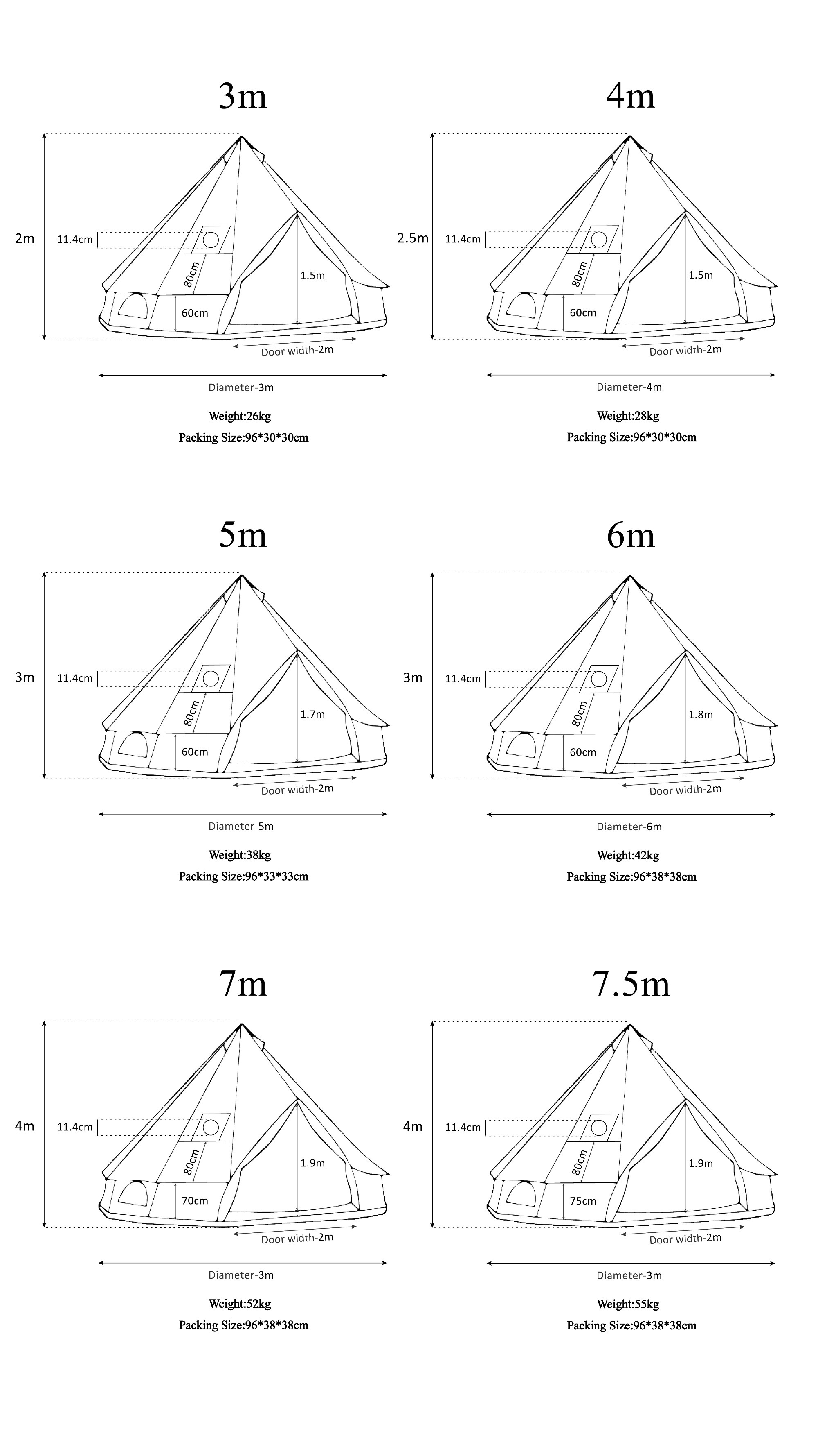 5m Canvas Bell Tent