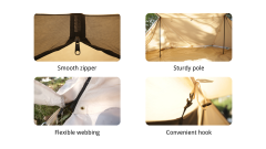 Cotton Canvas Tent with Shelter