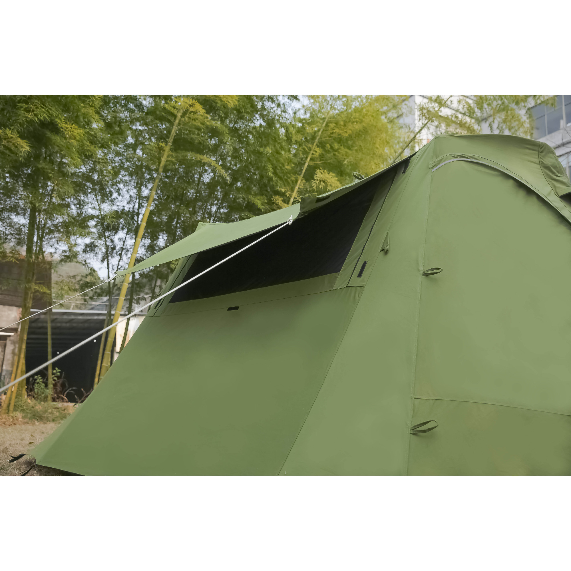 Family canvas camping ridge bar tent