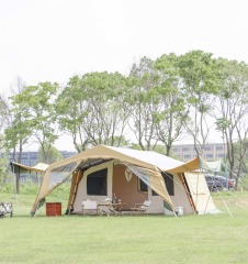 Modular framed canvas tent