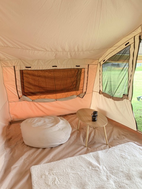 Modular framed canvas tent
