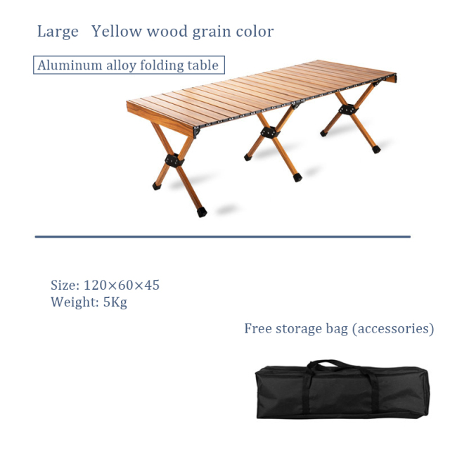 Portable folding table