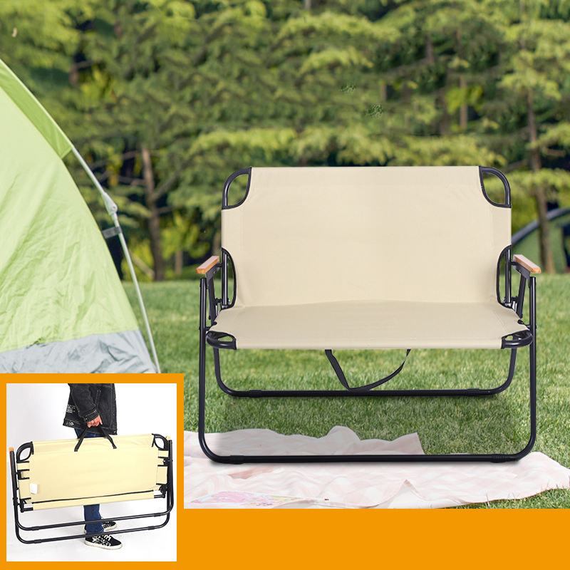 Outdoor folding double chair