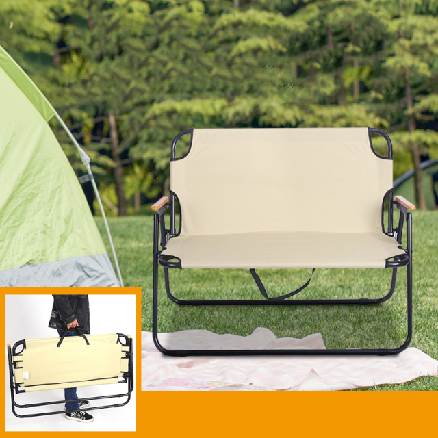 Outdoor folding double chair