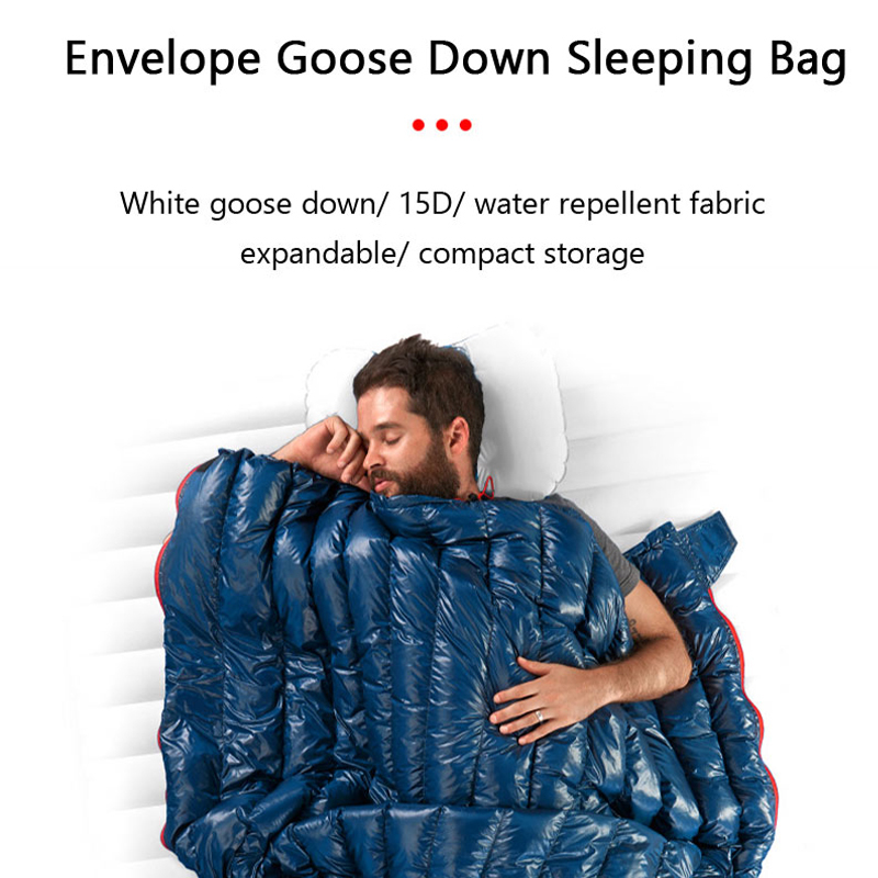 Envelope goose down sleeping bag