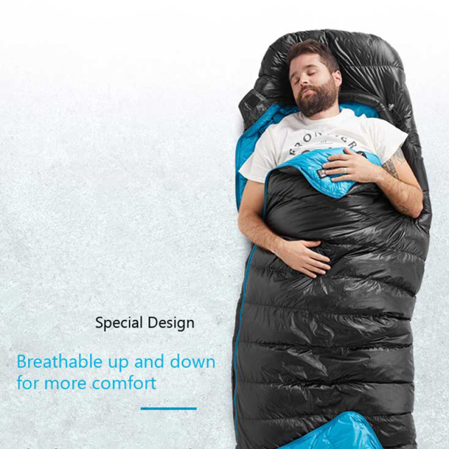 Envelope goose down sleeping bag