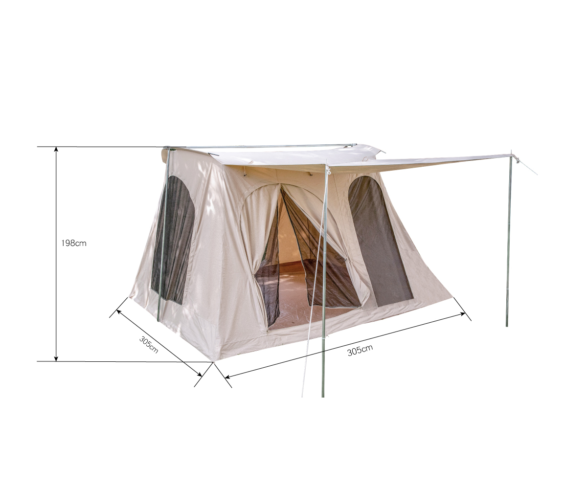 Spring Bar Tent – Classic 100% Cotton Canvas Glamping Shelter for Premium Outdoor Experiences