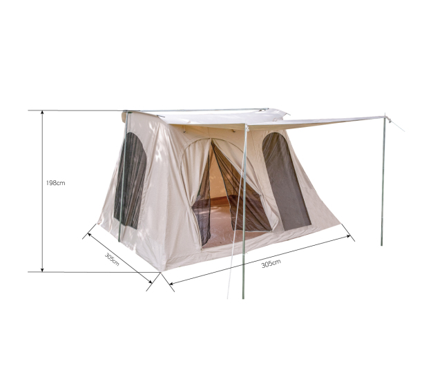 Spring Bar Tent – Classic 100% Cotton Canvas Glamping Shelter for Premium Outdoor Experiences